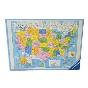 VTG 1988 Ravensburger Map of United States of America 300 Piece Jigsaw Puzzle